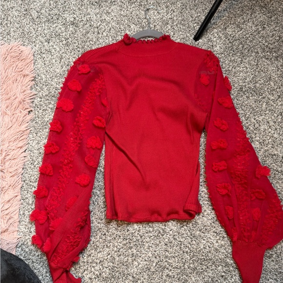 Almost Famous Vibrant Red Knit Top - Picture 5 of 5